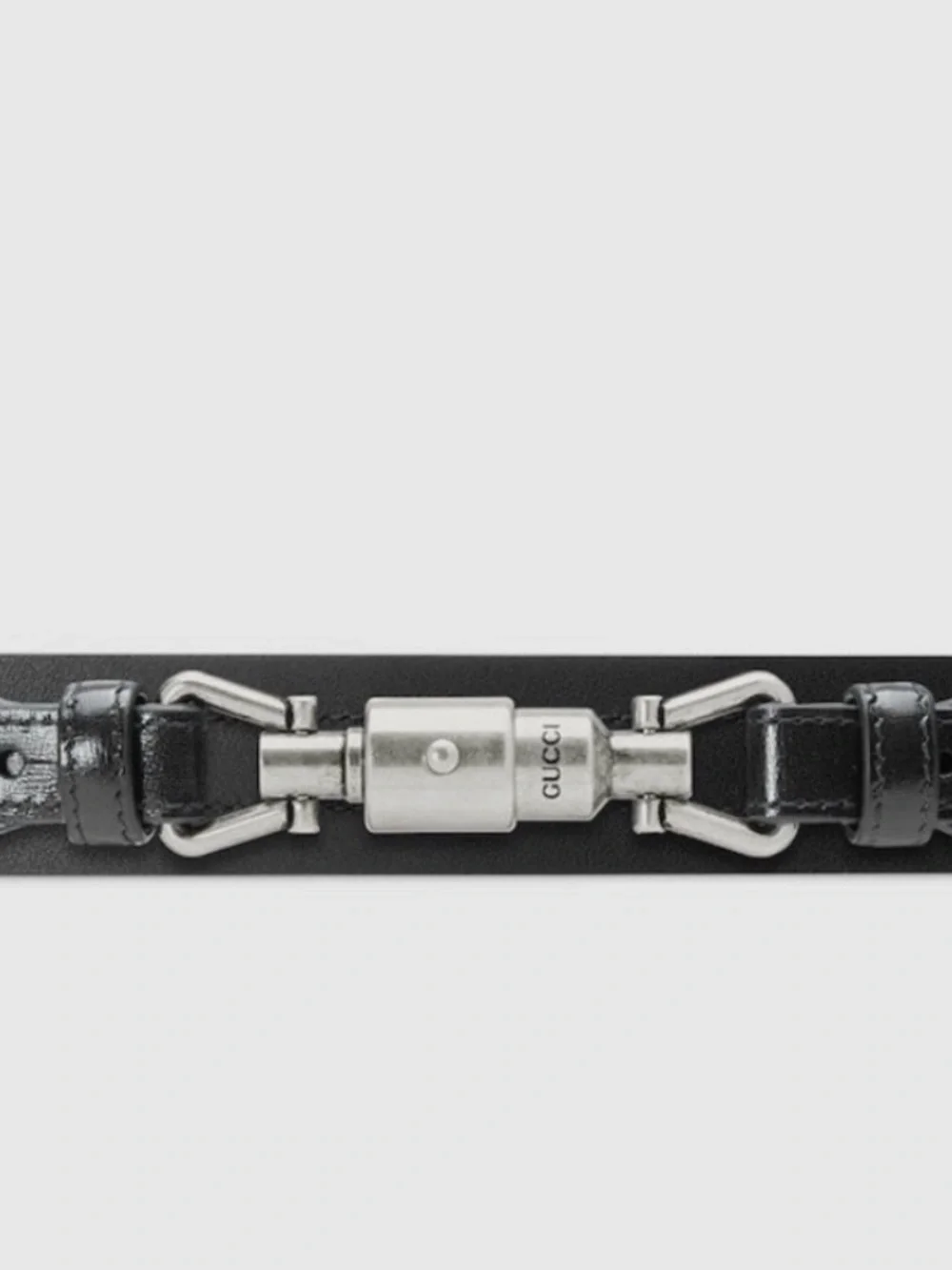New Gucci Piston Logo Buckle Belt Black Size 40 / 100 cm Fits a Waist 36 - 40